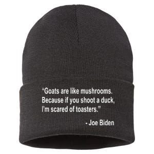 Joe Biden Funny Quote Sustainable Knit Beanie