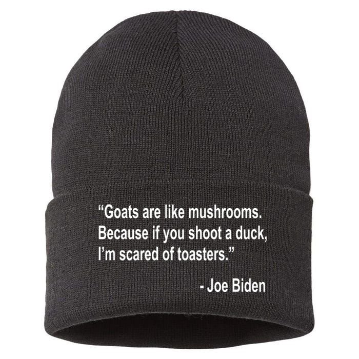 Joe Biden Funny Quote Sustainable Knit Beanie