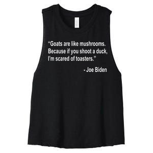 Joe Biden Funny Quote Women's Racerback Cropped Tank