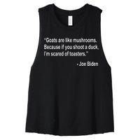 Joe Biden Funny Quote Women's Racerback Cropped Tank