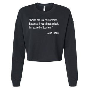 Joe Biden Funny Quote Cropped Pullover Crew