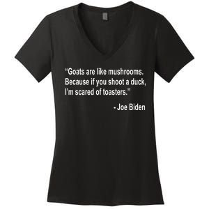 Joe Biden Funny Quote Women's V-Neck T-Shirt