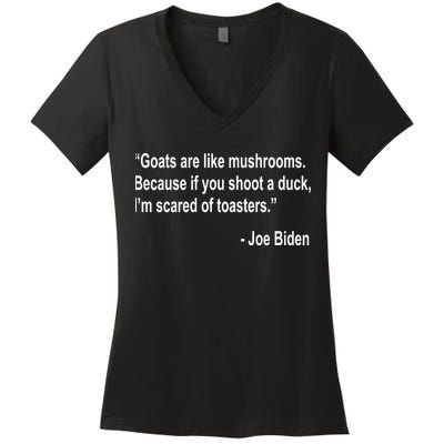 Joe Biden Funny Quote Women's V-Neck T-Shirt