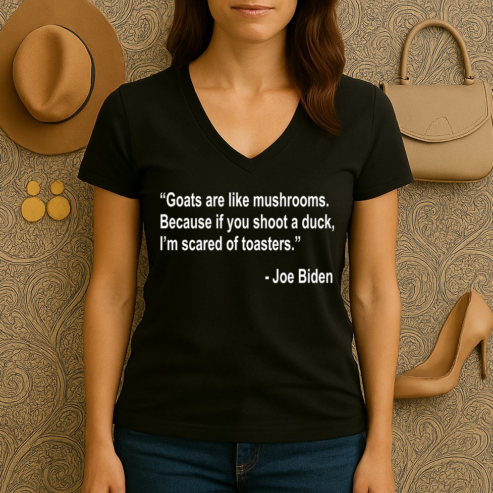 Joe Biden Funny Quote Women's V-Neck T-Shirt