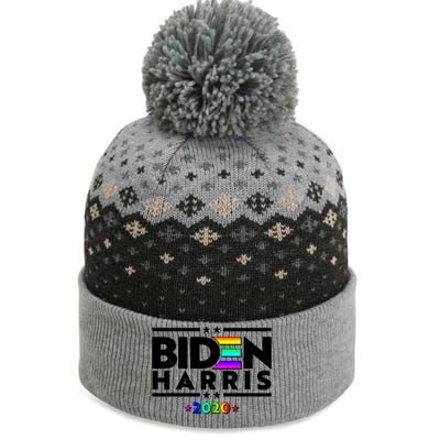 Joe Biden Kamala Harris LGBT Rainbow Stars logo The Baniff Cuffed Pom Beanie