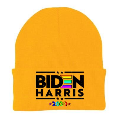 Joe Biden Kamala Harris LGBT Rainbow Stars logo Knit Cap Winter Beanie