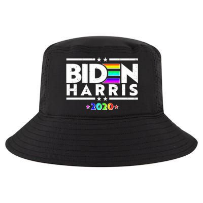 Joe Biden Kamala Harris LGBT Rainbow Stars logo Cool Comfort Performance Bucket Hat