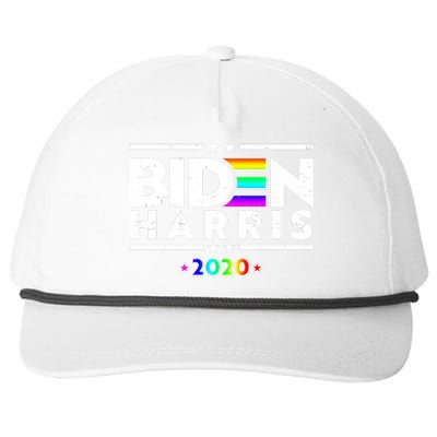 Joe Biden Kamala Harris LGBT Rainbow Stars logo Snapback Five-Panel Rope Hat