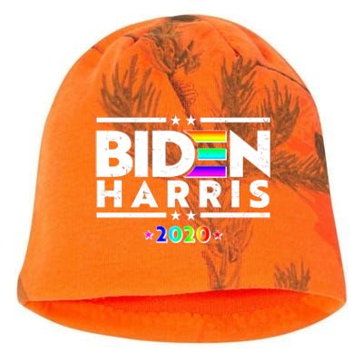 Joe Biden Kamala Harris LGBT Rainbow Stars logo Kati - Camo Knit Beanie