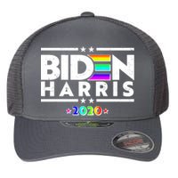 Joe Biden Kamala Harris LGBT Rainbow Stars logo Flexfit Unipanel Trucker Cap