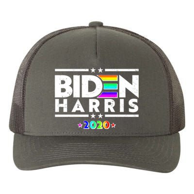 Joe Biden Kamala Harris LGBT Rainbow Stars logo Yupoong Adult 5-Panel Trucker Hat