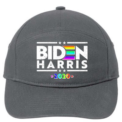 Joe Biden Kamala Harris LGBT Rainbow Stars logo 7-Panel Snapback Hat