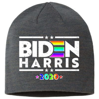 Joe Biden Kamala Harris LGBT Rainbow Stars logo Sustainable Beanie