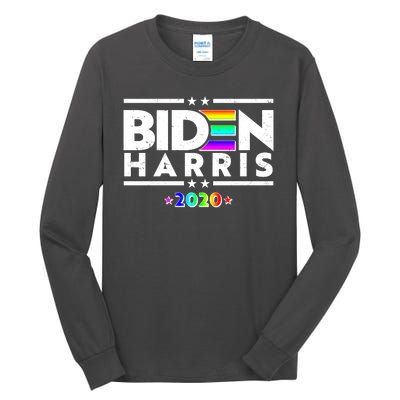 Joe Biden Kamala Harris LGBT Rainbow Stars logo Tall Long Sleeve T-Shirt