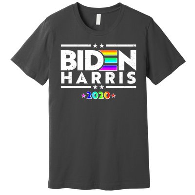 Joe Biden Kamala Harris LGBT Rainbow Stars logo Premium T-Shirt