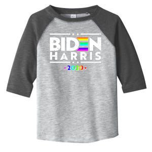 Joe Biden Kamala Harris LGBT Rainbow Stars logo Toddler Fine Jersey T-Shirt