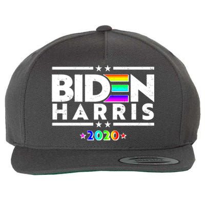 Joe Biden Kamala Harris LGBT Rainbow Stars logo Wool Snapback Cap