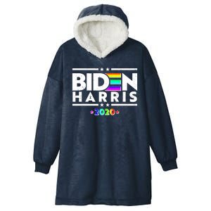 Joe Biden Kamala Harris LGBT Rainbow Stars logo Hooded Wearable Blanket