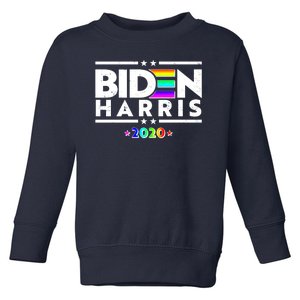 Joe Biden Kamala Harris LGBT Rainbow Stars logo Toddler Sweatshirt