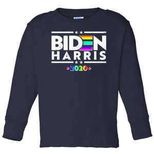 Joe Biden Kamala Harris LGBT Rainbow Stars logo Toddler Long Sleeve Shirt