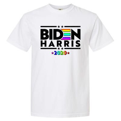 Joe Biden Kamala Harris LGBT Rainbow Stars logo Garment-Dyed Heavyweight T-Shirt