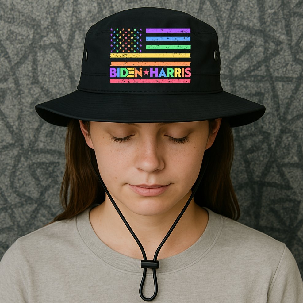 Joe Biden Kamala Harris LGBT USA Flag Bucket Hat