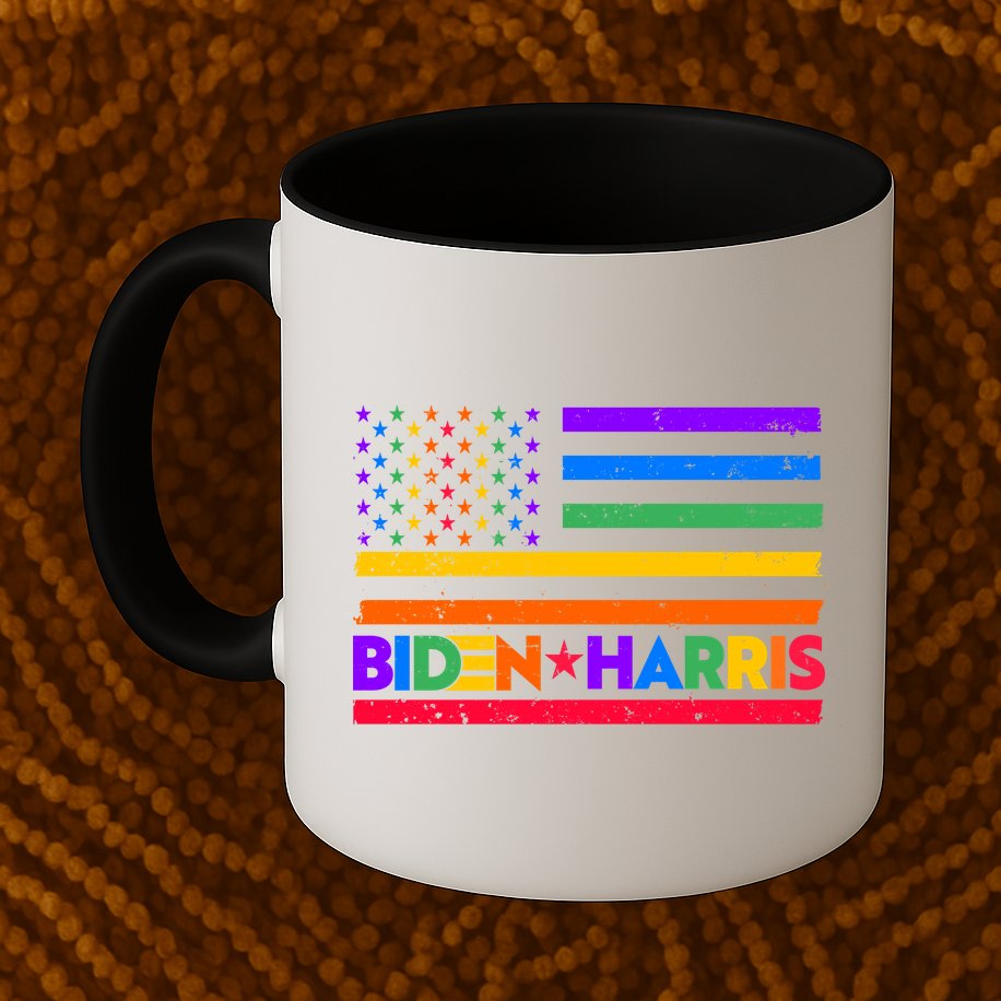 Joe Biden Kamala Harris LGBT USA Flag Mug