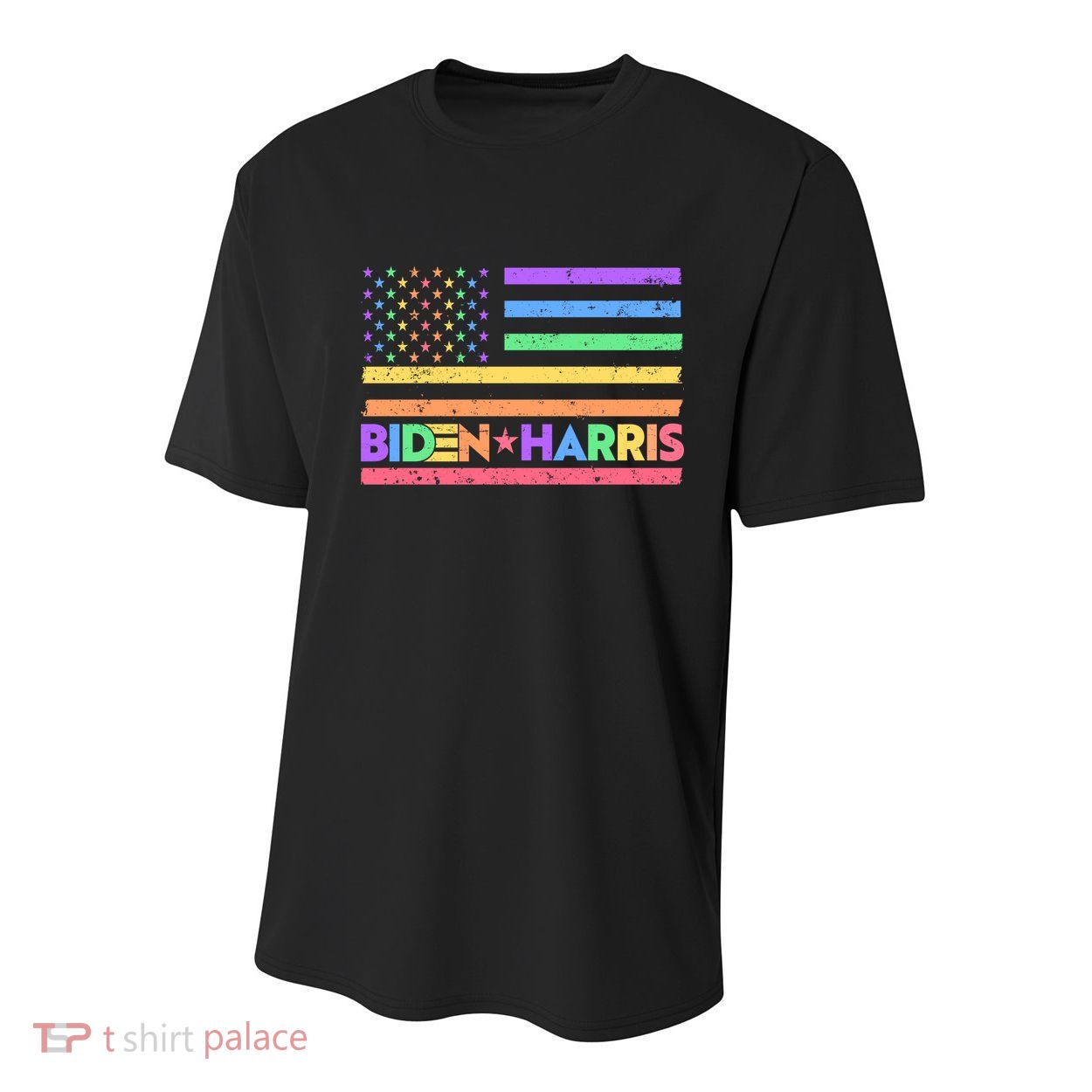 Joe Biden Kamala Harris LGBT USA Flag Youth Performance Sprint T-Shirt