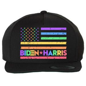 Joe Biden Kamala Harris LGBT USA Flag Wool Snapback Cap