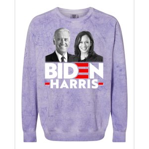 Joe Biden Kamala Harris Portraits 2020  Colorblast Crewneck Sweatshirt