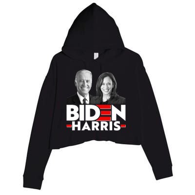 Joe Biden Kamala Harris Portraits 2020  Crop Fleece Hoodie