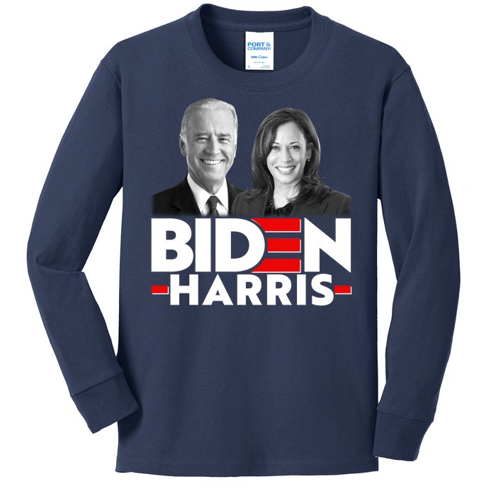 Joe Biden Kamala Harris Portraits 2020  Kids Long Sleeve Shirt