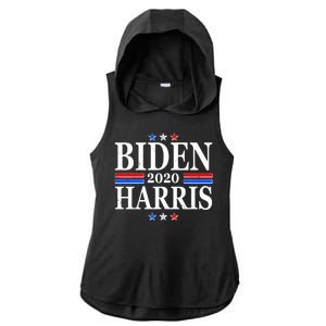 Joe Biden Kamala Harris Red White and Blue Stars logo Ladies PosiCharge Tri-Blend Wicking Draft Hoodie Tank