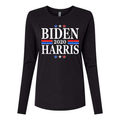 Joe Biden Kamala Harris Red White and Blue Stars logo Womens Cotton Relaxed Long Sleeve T-Shirt