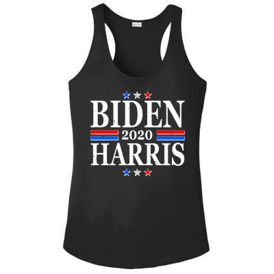 Joe Biden Kamala Harris Red White and Blue Stars logo Ladies PosiCharge Competitor Racerback Tank