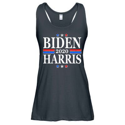 Joe Biden Kamala Harris Red White and Blue Stars logo Ladies Essential Flowy Tank