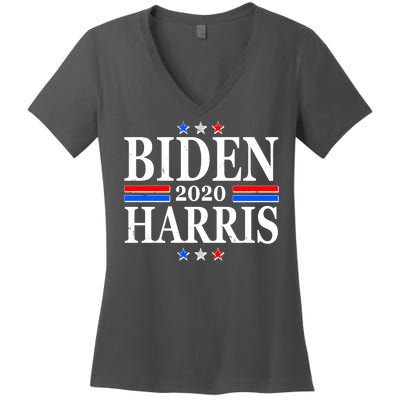 Joe Biden Kamala Harris Red White and Blue Stars logo Women's V-Neck T-Shirt