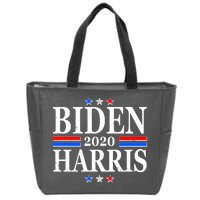 Joe Biden Kamala Harris Red White and Blue Stars logo Zip Tote Bag