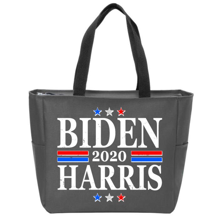 Joe Biden Kamala Harris Red White and Blue Stars logo Zip Tote Bag