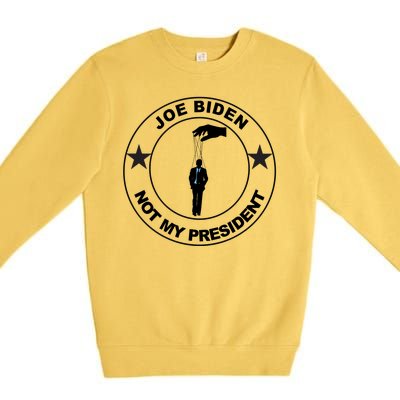 Joe Biden Not My President Hanging Puppet Premium Crewneck Sweatshirt