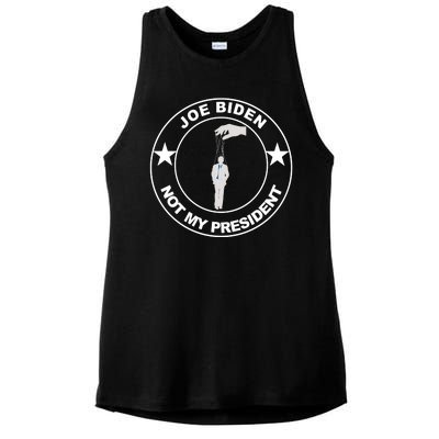 Joe Biden Not My President Hanging Puppet Ladies PosiCharge Tri-Blend Wicking Tank