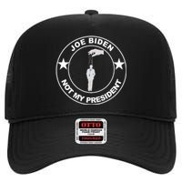 Joe Biden Not My President Hanging Puppet High Crown Mesh Back Trucker Hat