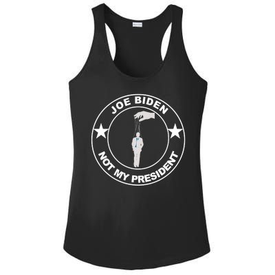 Joe Biden Not My President Hanging Puppet Ladies PosiCharge Competitor Racerback Tank