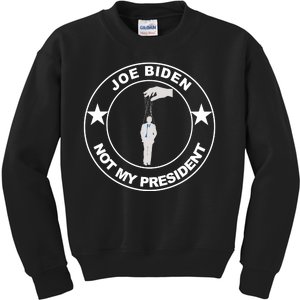 Joe Biden Not My President Hanging Puppet Kids Sweatshirt