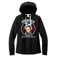 Joe Biden Not My President Puppet Funny Women's Fleece Hoodie