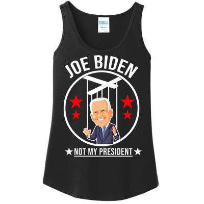 Joe Biden Not My President Puppet Funny Ladies Essential Tank