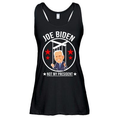 Joe Biden Not My President Puppet Funny Ladies Essential Flowy Tank