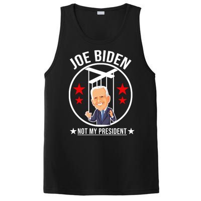 Joe Biden Not My President Puppet Funny PosiCharge Competitor Tank