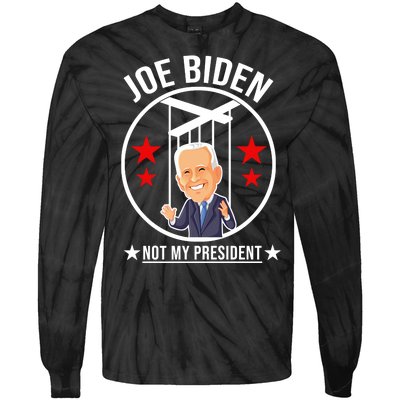 Joe Biden Not My President Puppet Funny Tie-Dye Long Sleeve Shirt