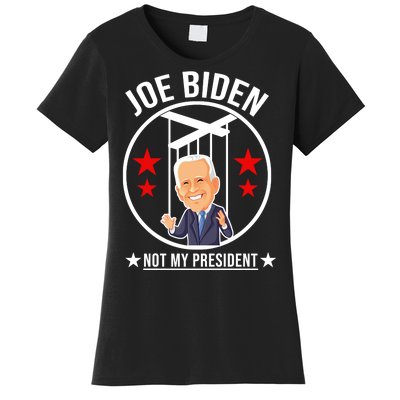 Joe Biden Not My President Puppet Funny Women's T-Shirt